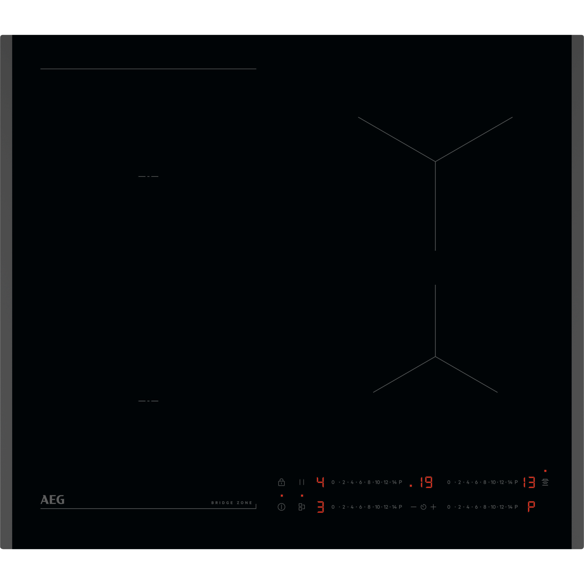 כיריים אינדוקציה AEG NIO64B00FB 60 ס"מ - MaxiSense, Bridge ו-Hob2Hood